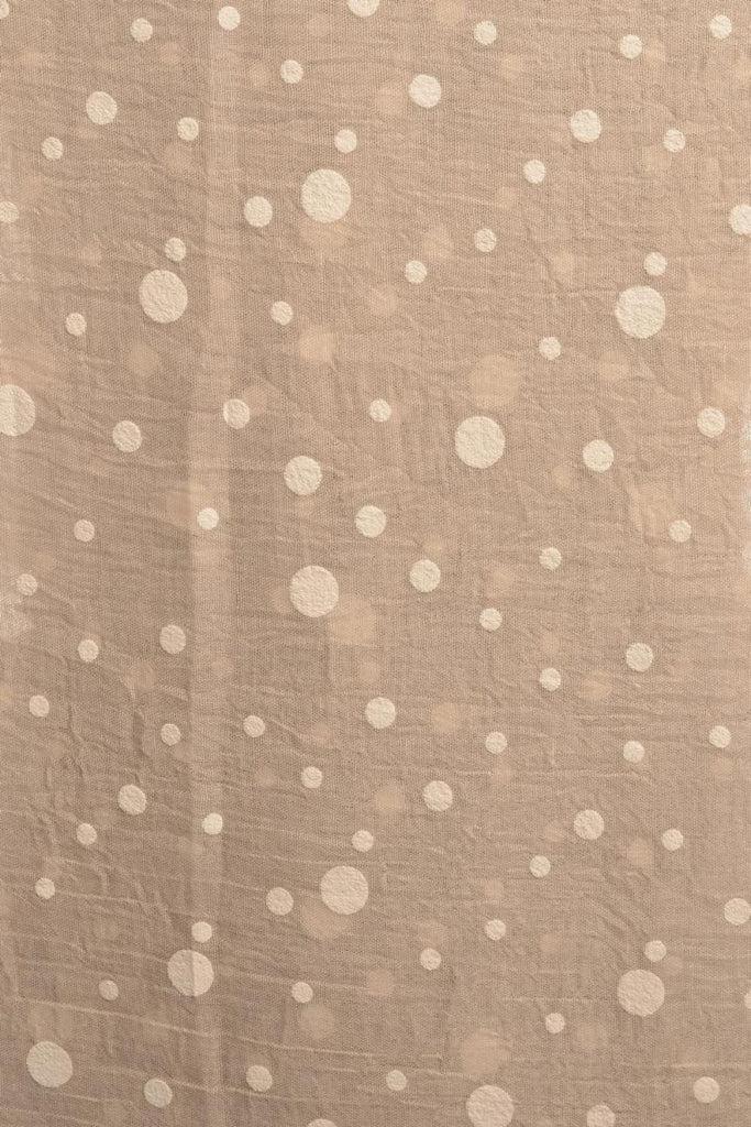 Liss Kiss Printed Dots On Beige Unisex Scarf - Scarf