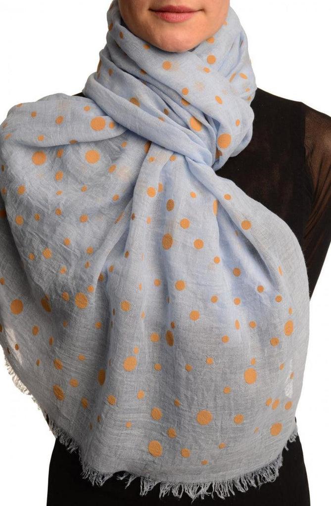 liss kiss Printed Dots On Blue Unisex Scarf - Scarf