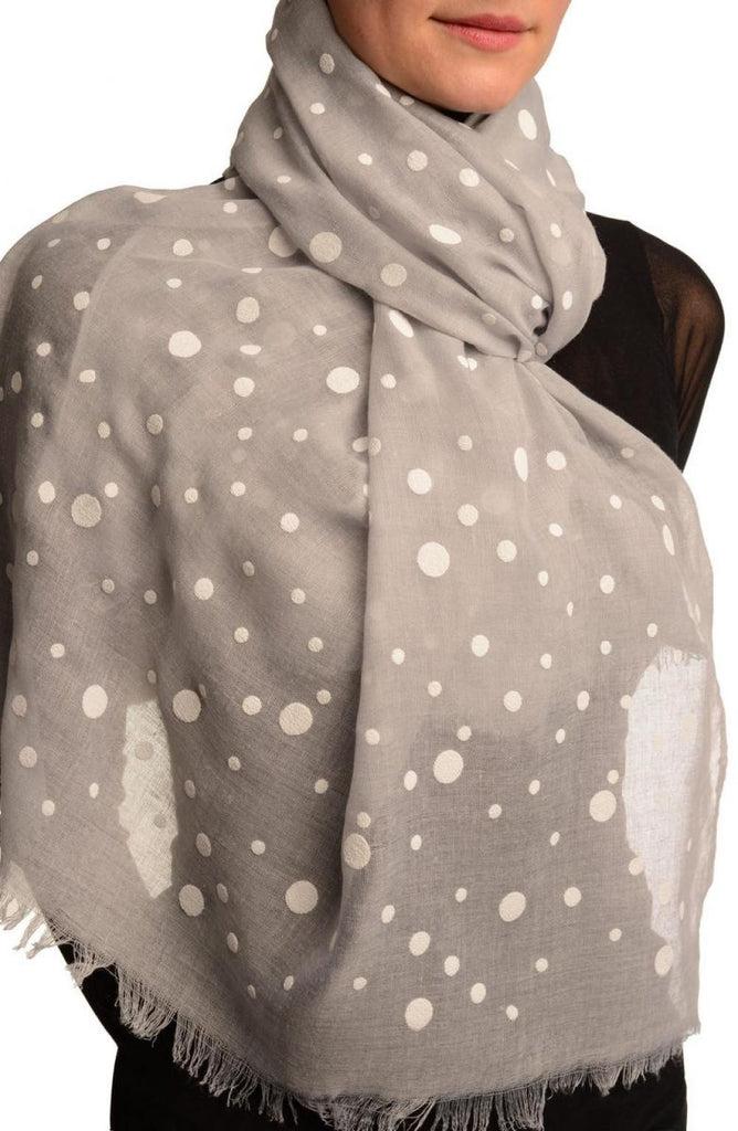 Liss Kiss Printed Dots On Grey Unisex Scarf - Scarf