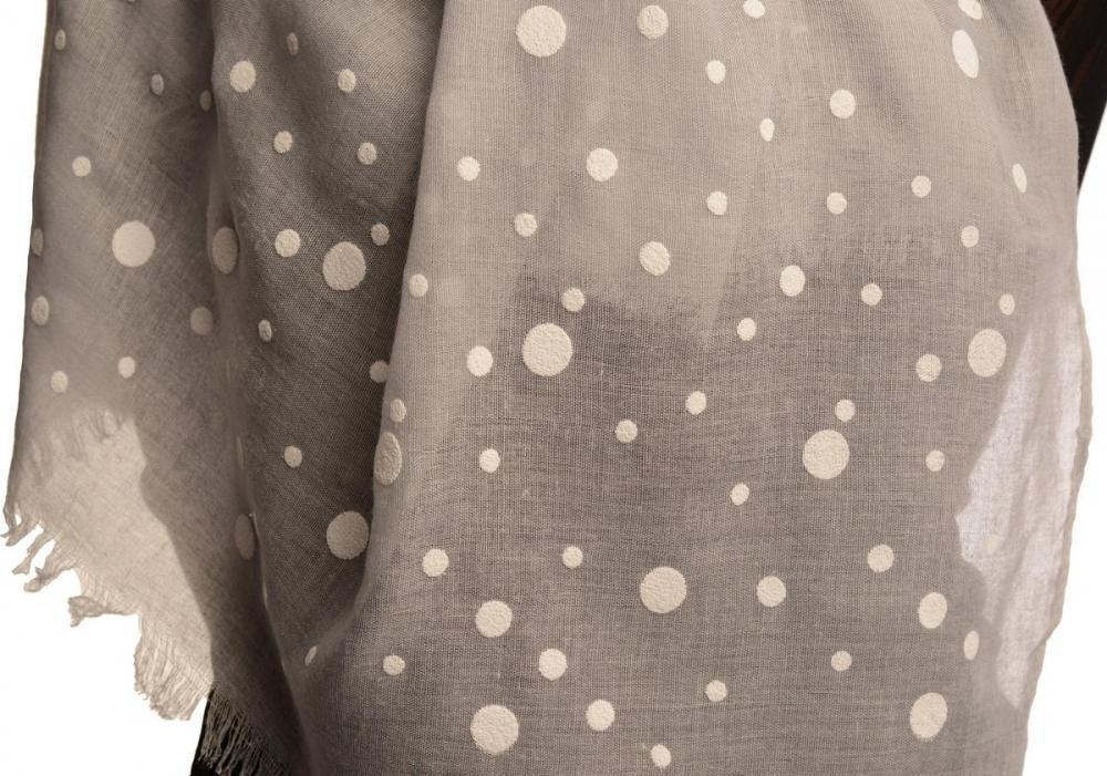 Liss Kiss Printed Dots On Grey Unisex Scarf - Scarf