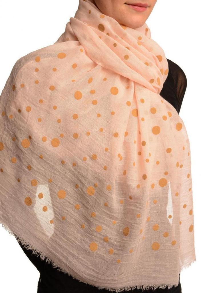 Liss Kiss Printed Dots On Pink Unisex Scarf - Scarf