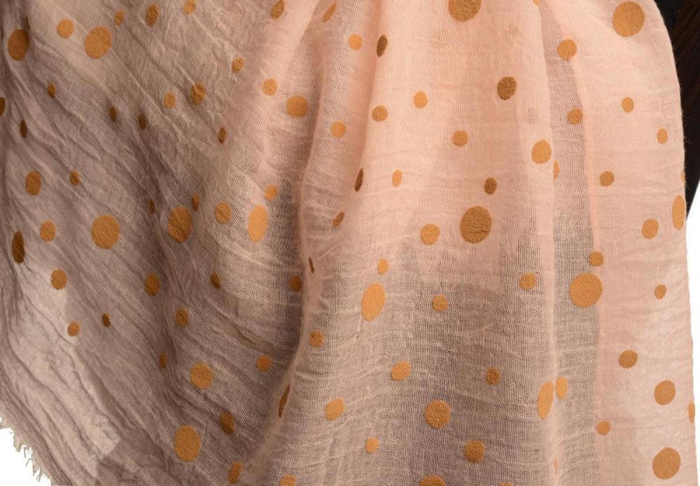 Liss Kiss Printed Dots On Pink Unisex Scarf - Scarf