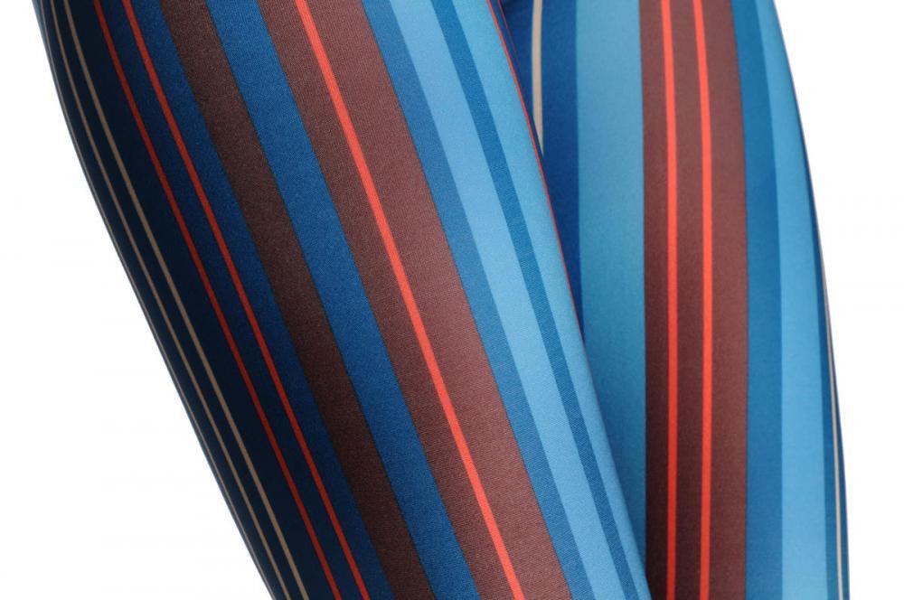 Liss Kiss Prussian Blue & Yellow Stripes - Leggings