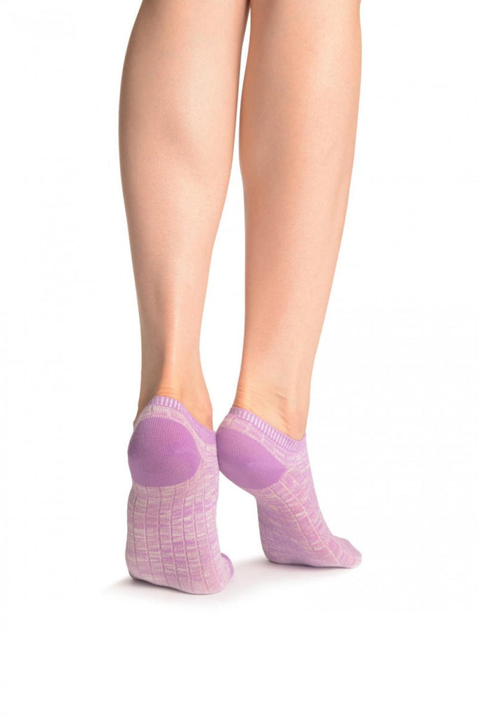 Liss Kiss Purple Melange Footies - Footsies Socks