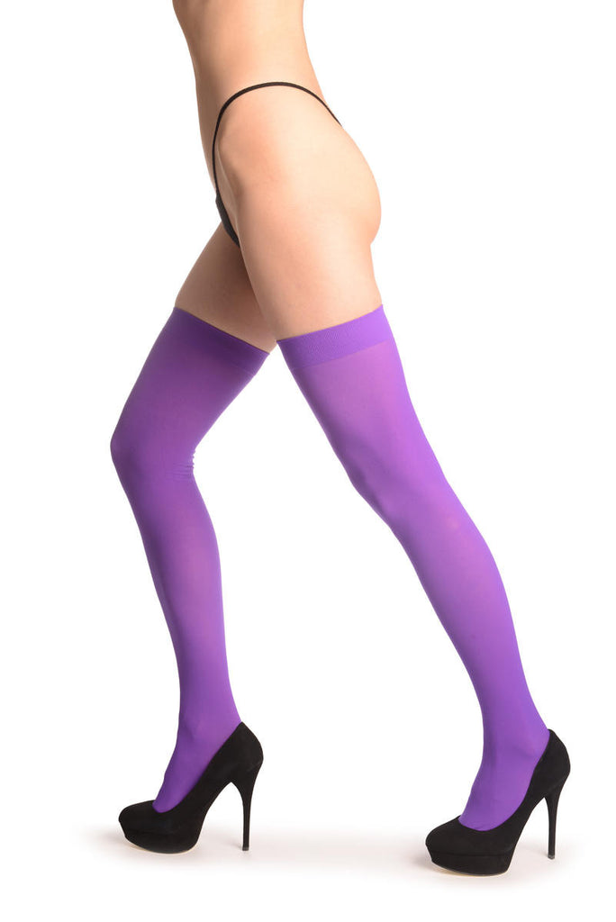Liss Kiss Purple Plain Opaque 40 Den - Hold Ups