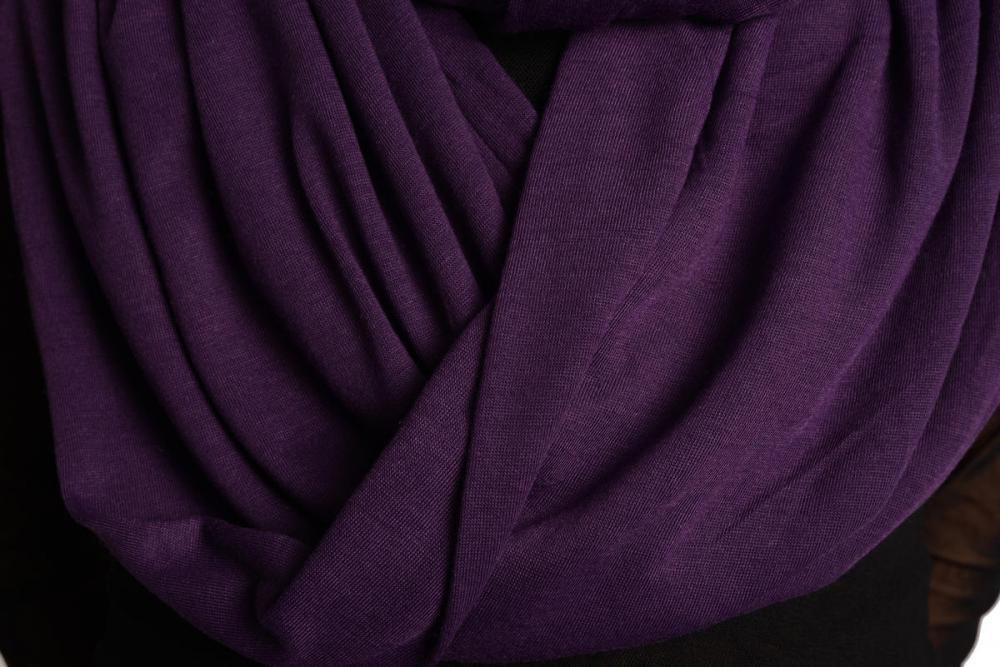 Liss Kiss Purple Soft Cotton Snood Scarf - Snood