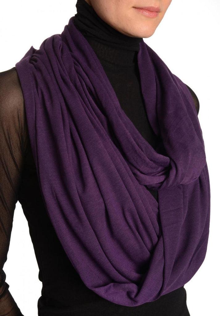Liss Kiss Purple Soft Cotton Snood Scarf - Snood