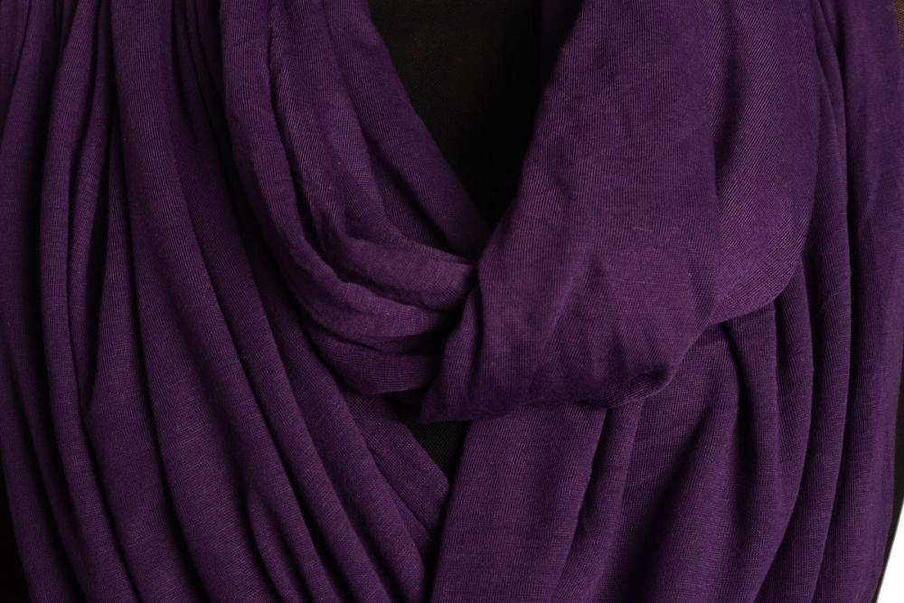 Liss Kiss Purple Soft Cotton Snood Scarf - Snood