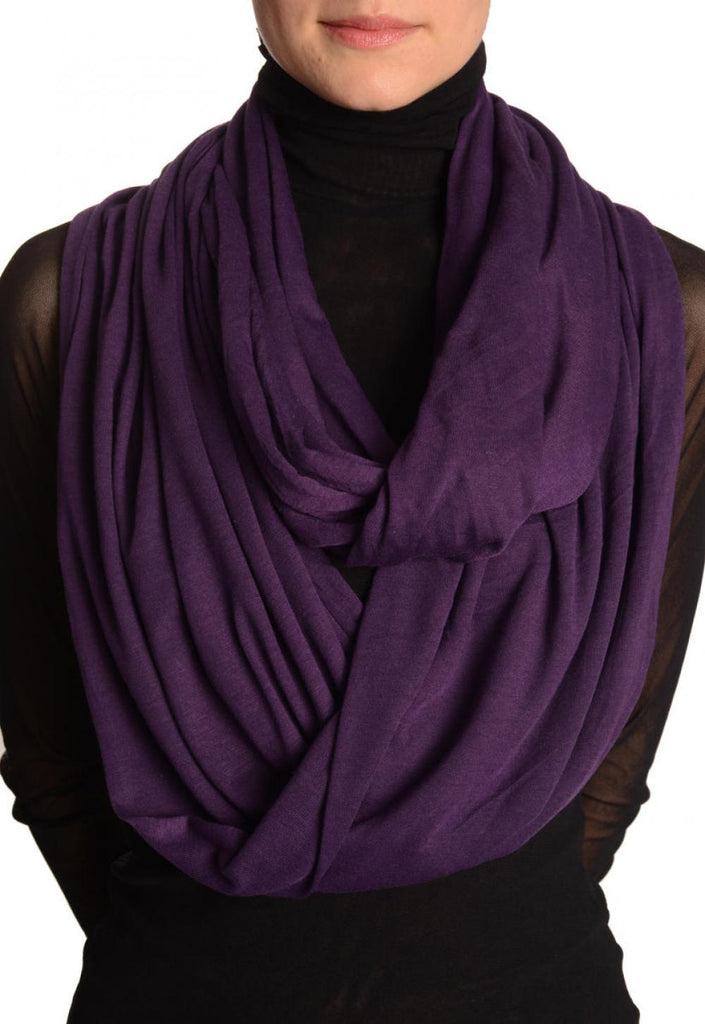 liss kiss Purple Soft Cotton Snood Scarf - Snood