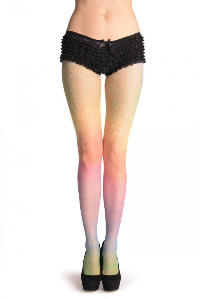 liss kiss Rainbow Ombre Crochet Lace - Tights