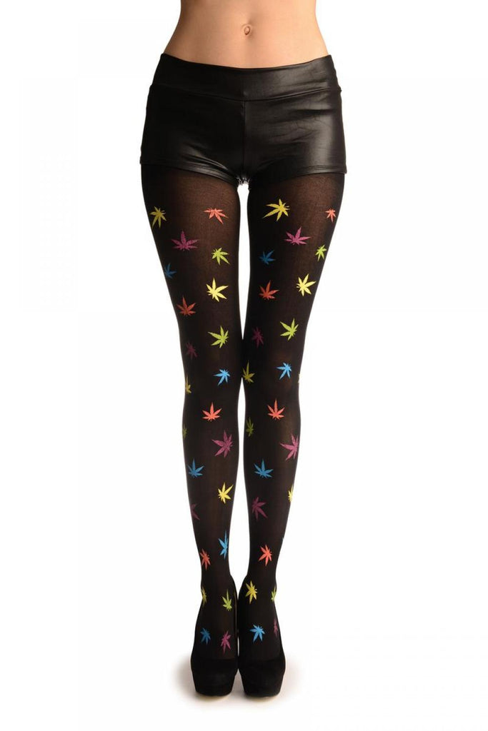 liss kiss Rainbow Printed Leaves - Tights