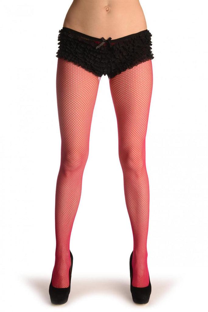 Liss Kiss Raspberry Pink Fine Fishnet - Tights