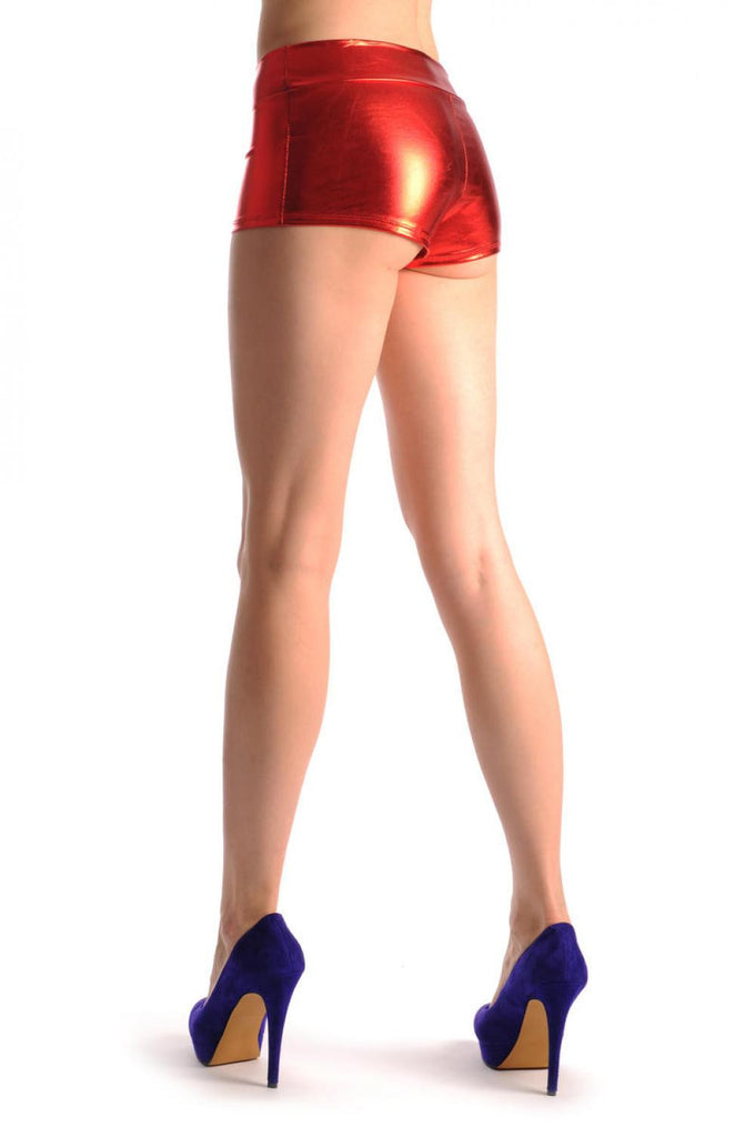 liss kiss Red Faux Leather Shorts - Shorts