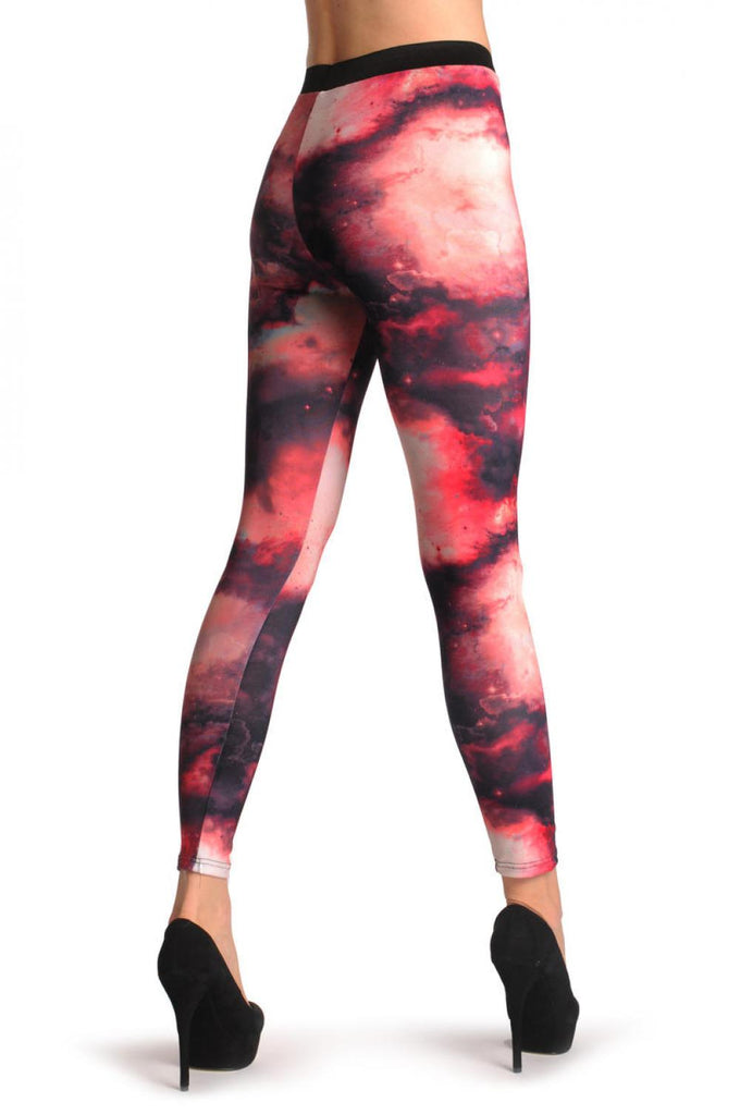 Liss Kiss Red & Pink Galaxy - Leggings