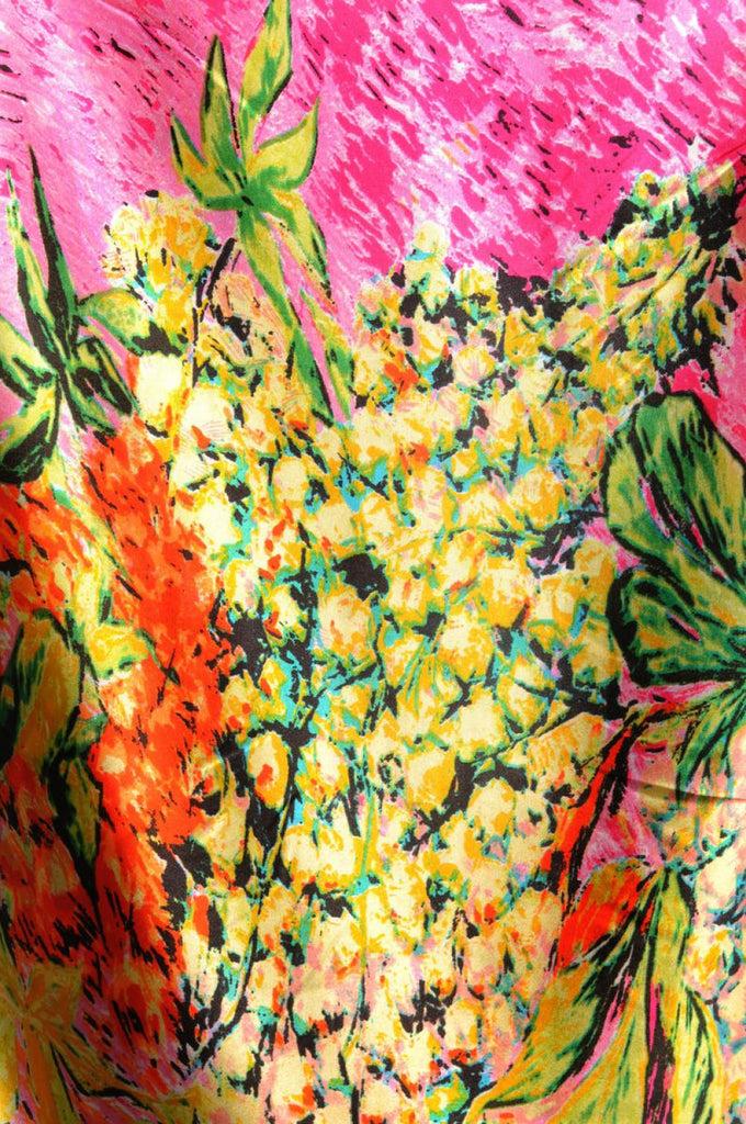 Liss Kiss Red Pink & Green Van Gogh Flowers - Scarf