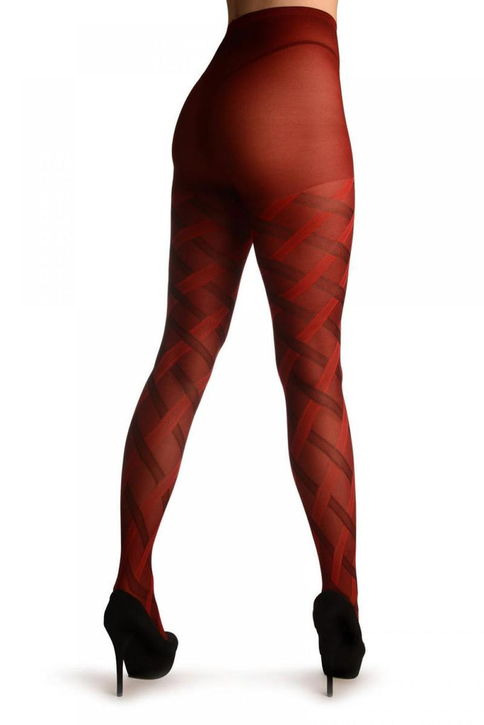 Liss Kiss Red Scotish Plait - Tights