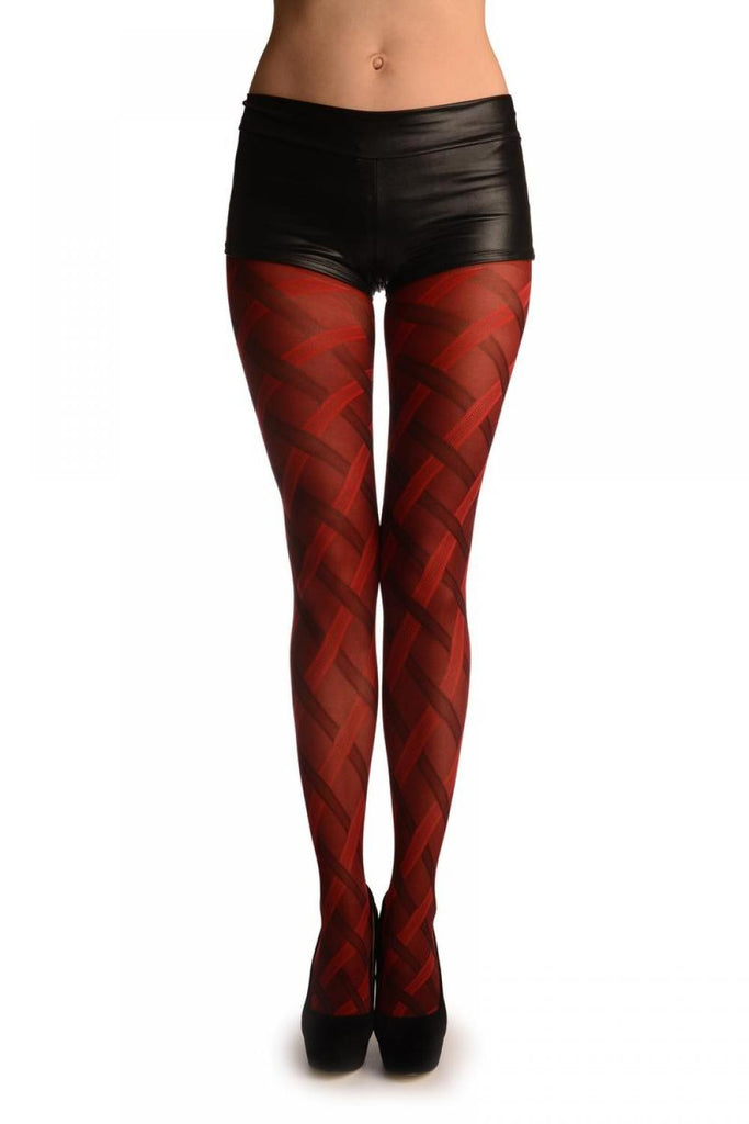 liss kiss Red Scotish Plait - Tights