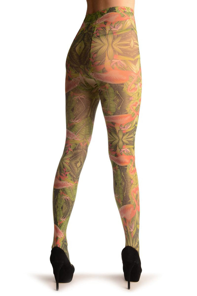 Liss Kiss Red Tropical Flamingo - Tights