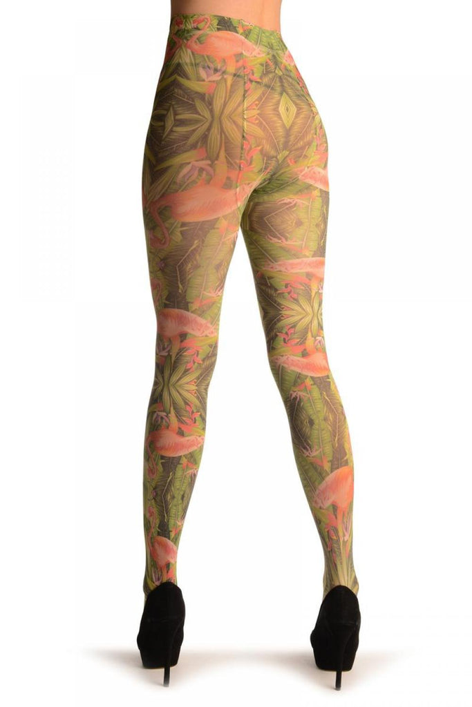 Liss Kiss Red Tropical Flamingo - Tights