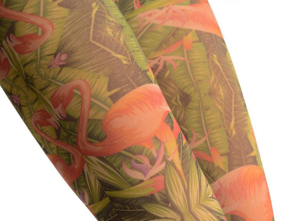 Liss Kiss Red Tropical Flamingo - Tights