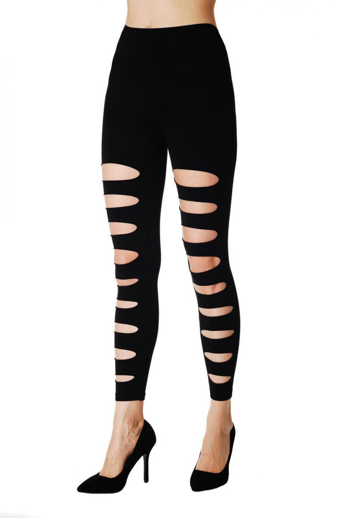 Liss Kiss Ripped Front Footless - Tights Footless