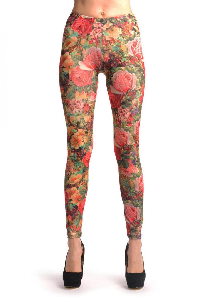 Liss Kiss Roses Bouquet Vintage - Leggings