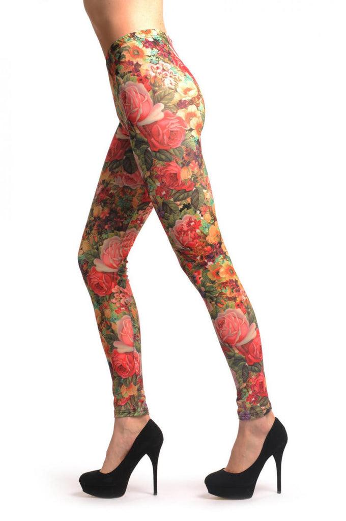Liss Kiss Roses Bouquet Vintage - Leggings