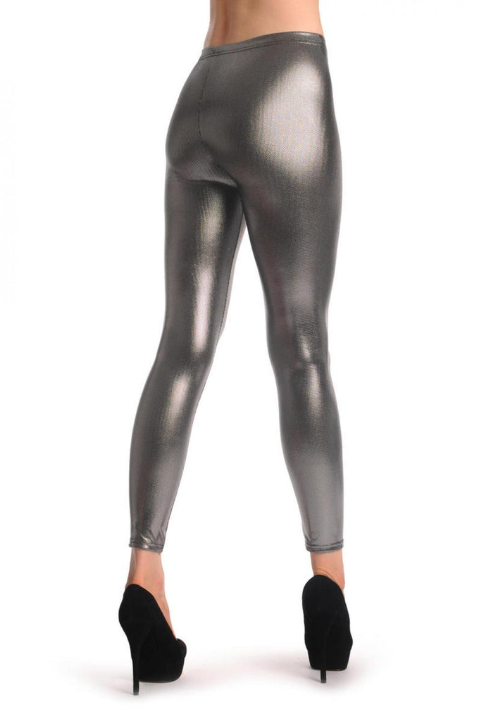 Liss Kiss Shiny Silver Dots - Leggings