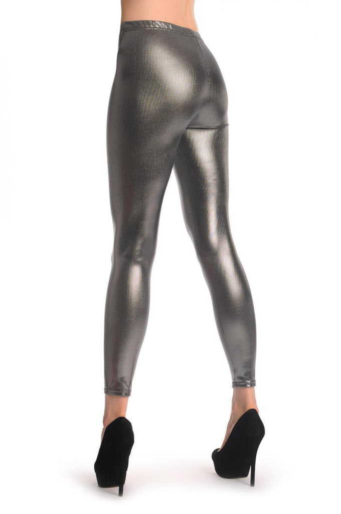Liss Kiss Shiny Silver Dots - Leggings