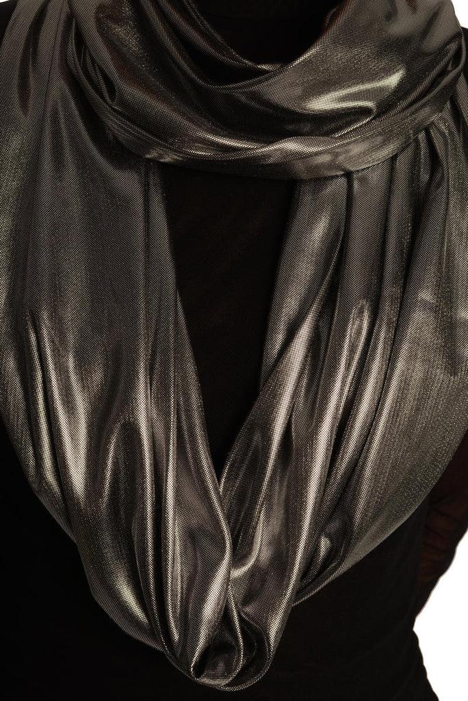 Liss Kiss Shiny Silver Dots Snood Scarf - Scarf