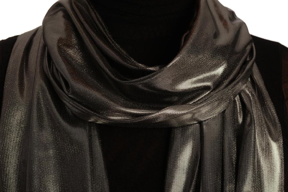 Liss Kiss Shiny Silver Dots Snood Scarf - Scarf