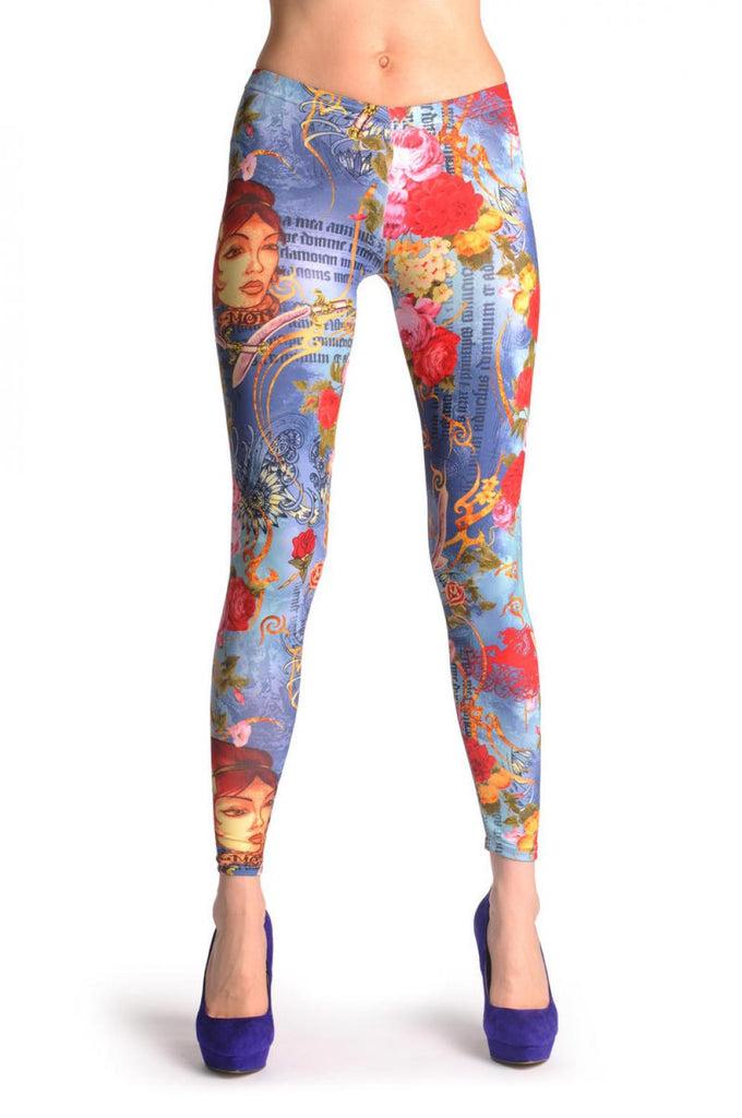 Liss Kiss Shiva & Flowers - Leggings