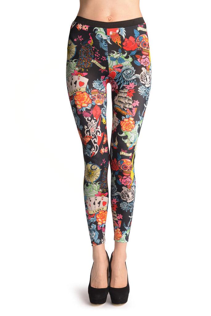liss kiss Skull & Lucky Playing Suit - Leggings