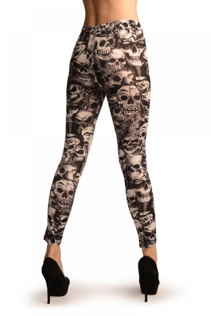 Liss Kiss Skulls & Fire (Halloween) Leggings - Leggings