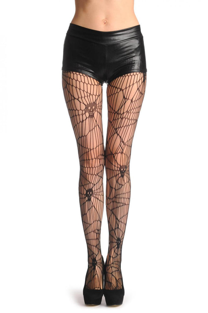liss kiss Skulls On Web Net (Halloween) - Tights
