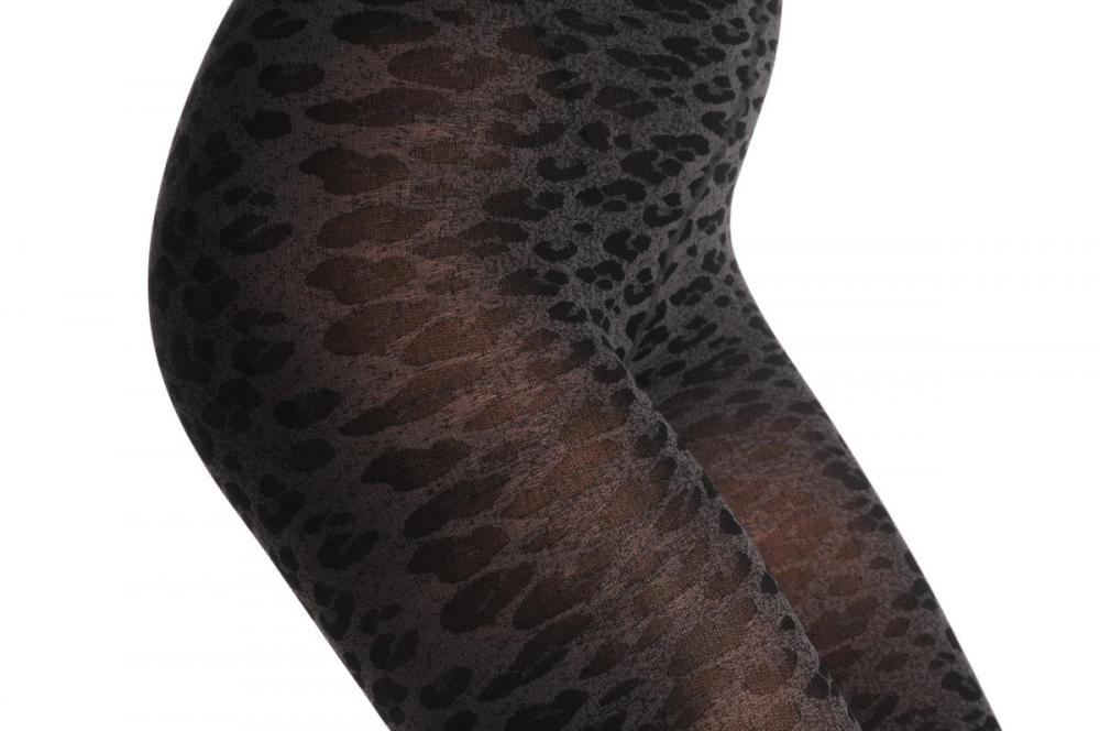 Liss Kiss Small Woven Grey Leopard - Tights