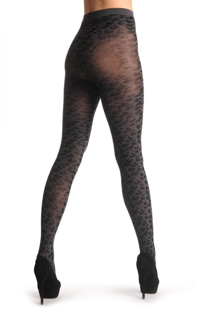 Liss Kiss Small Woven Grey Leopard - Tights