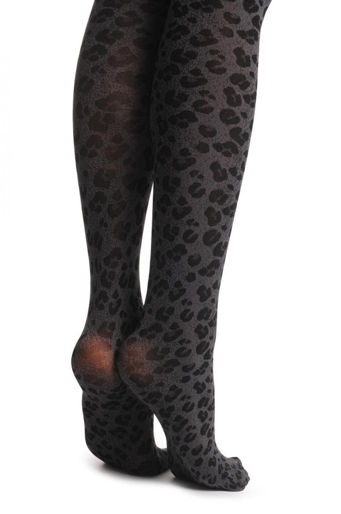 Liss Kiss Small Woven Grey Leopard - Tights