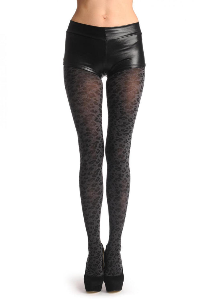 liss kiss Small Woven Grey Leopard - Tights