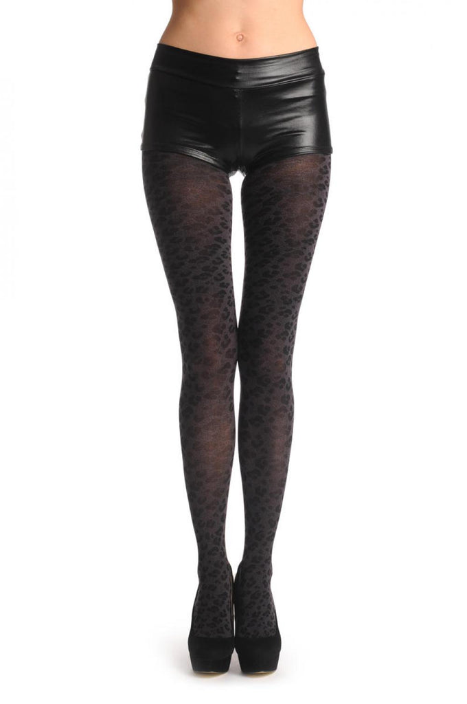 liss kiss Small Woven Purple Leopard - Tights
