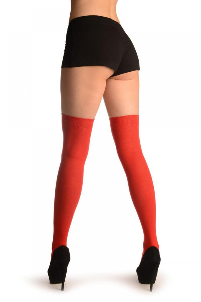 Liss Kiss Spooky Smile On Red - Over The Knee Socks