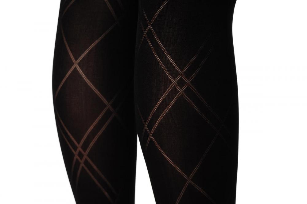 Liss Kiss Transparent Rectangles & Garter - Tights