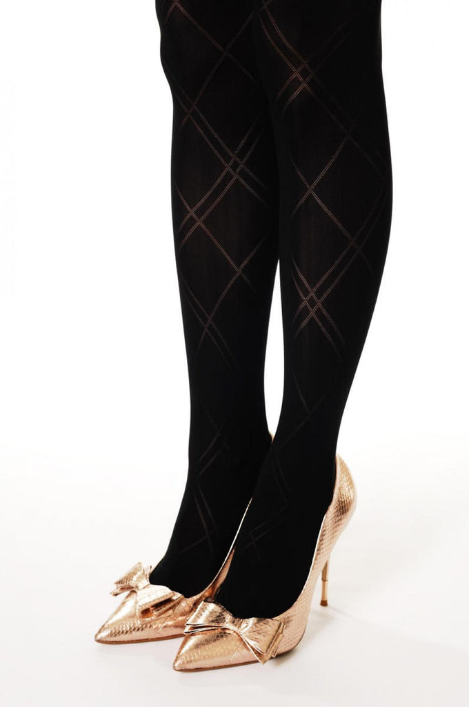 Liss Kiss Transparent Rectangles & Garter - Tights