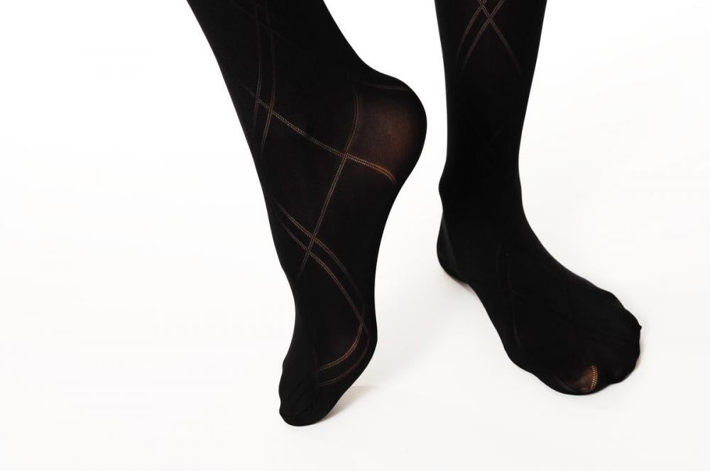 Liss Kiss Transparent Rectangles & Garter - Tights