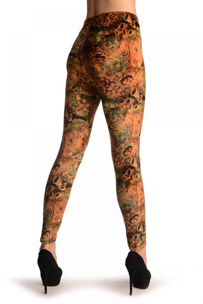 Liss Kiss Velvet With Printed Sea Gems - Leggings