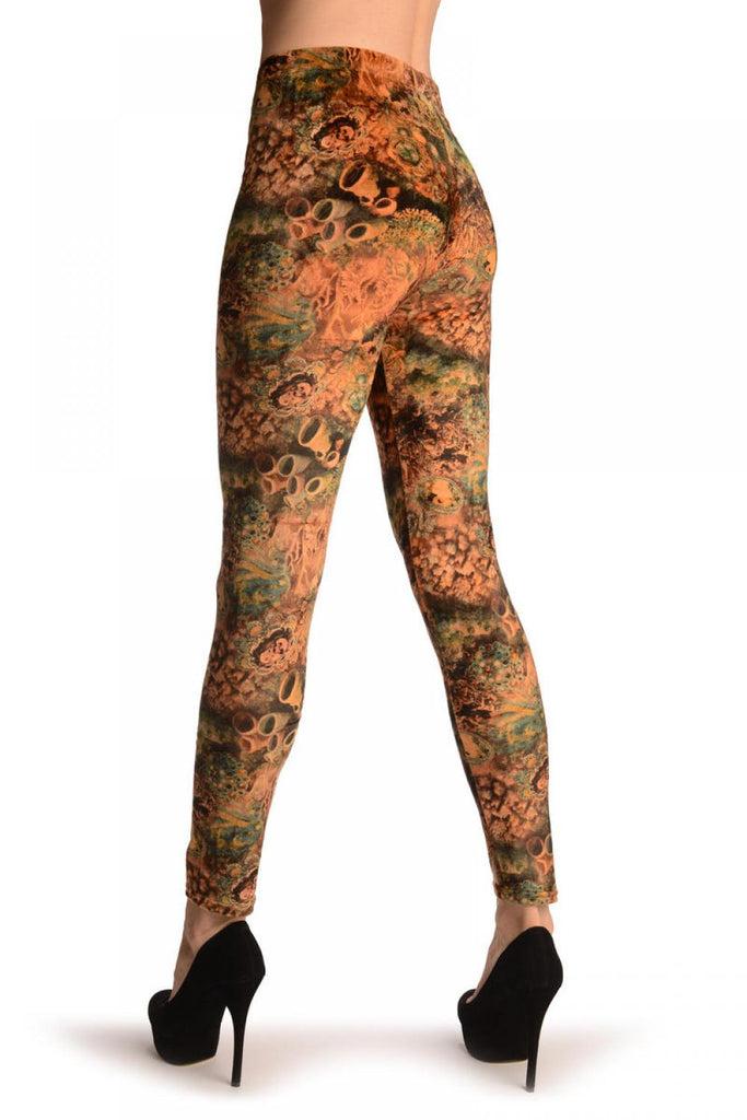 Liss Kiss Velvet With Printed Sea Gems - Leggings