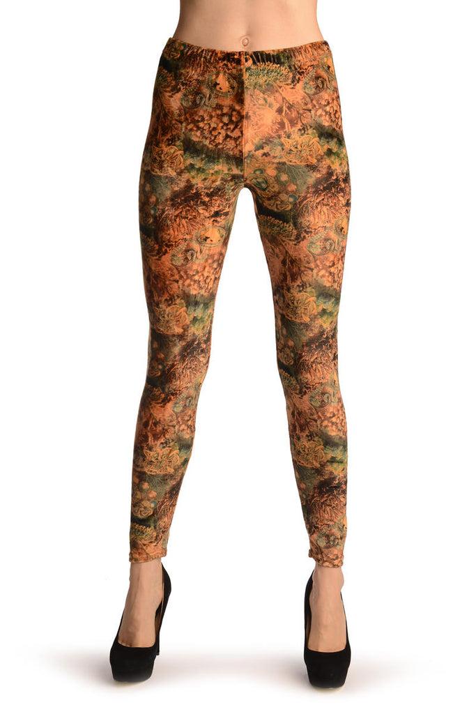 Liss Kiss Velvet With Printed Sea Gems - Leggings
