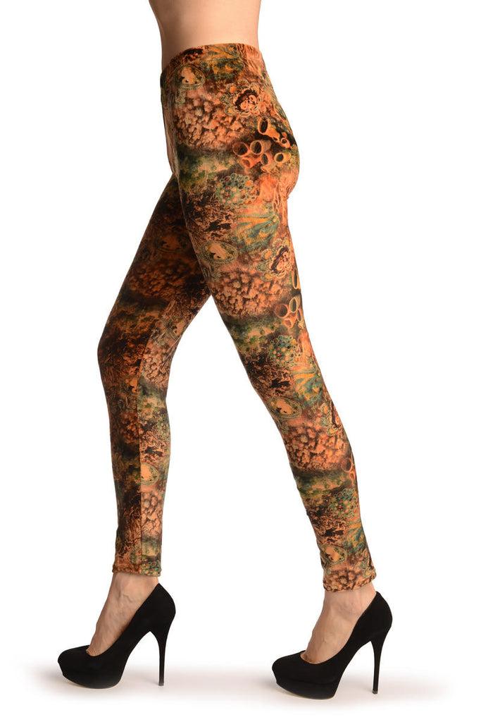 Liss Kiss Velvet With Printed Sea Gems - Leggings