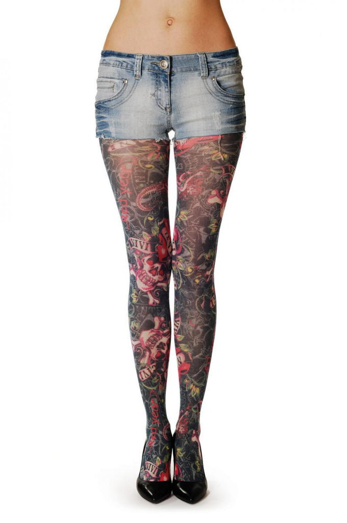 Liss Kiss Viva Skull - Tights