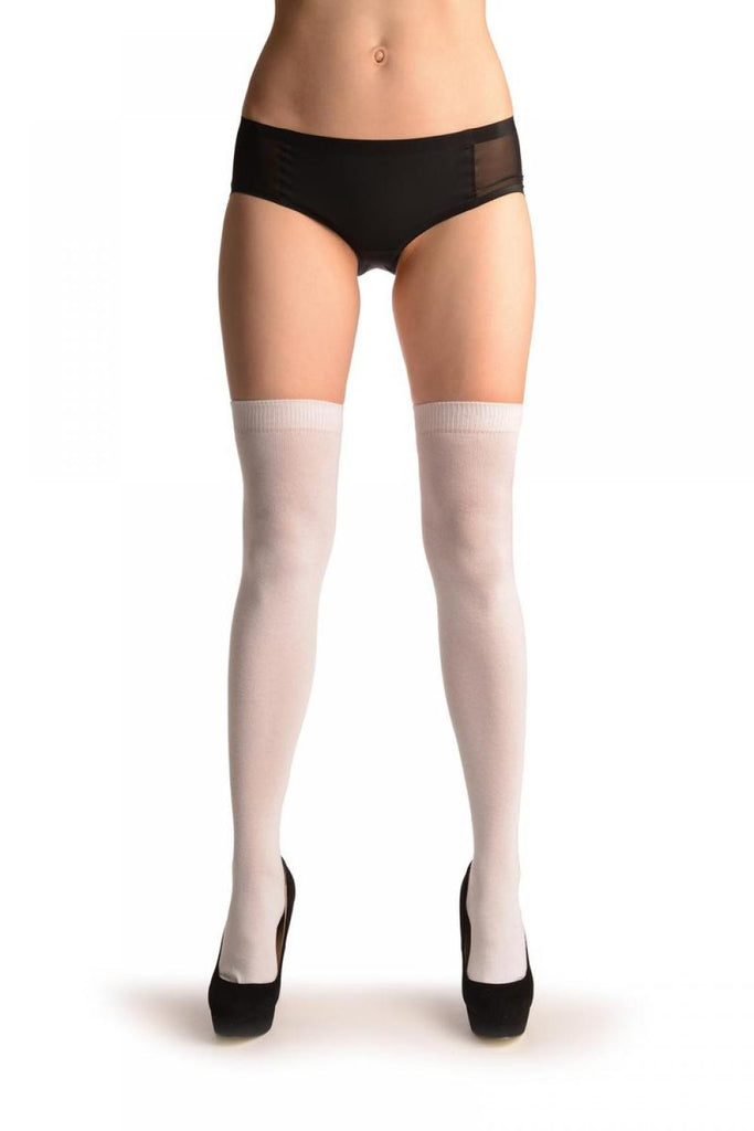 Liss Kiss White All Over - Over The Knee Socks